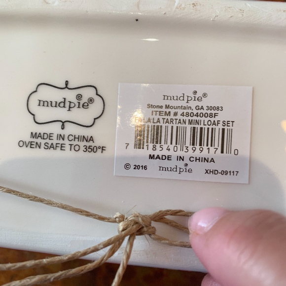NWT - Mudpie Tartan Mini Loaf Set - Picture 5 of 8